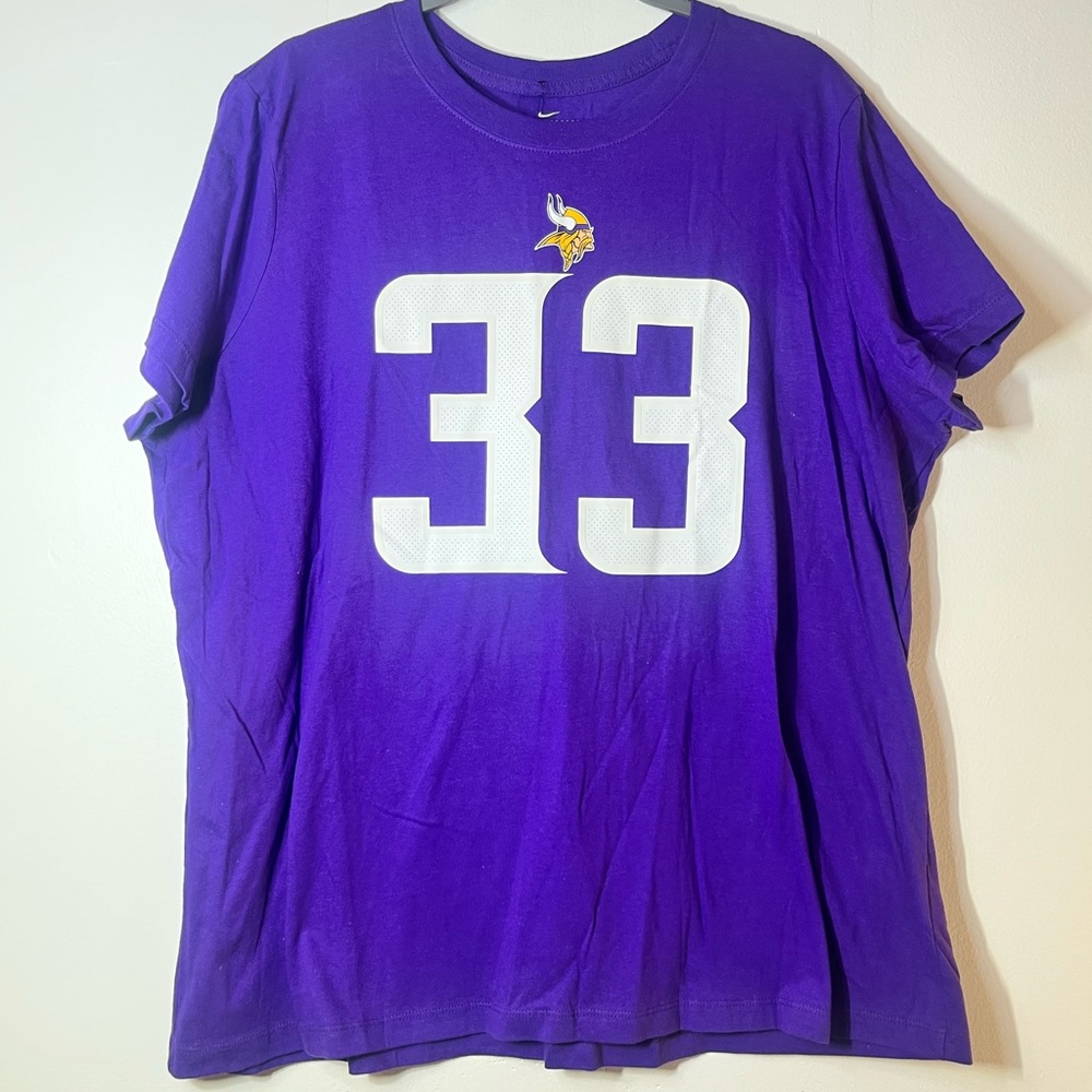 Nike Minnesota Vikings Dalvin Cook #33 Purple NFL Team Apparel T-Shirt XXL